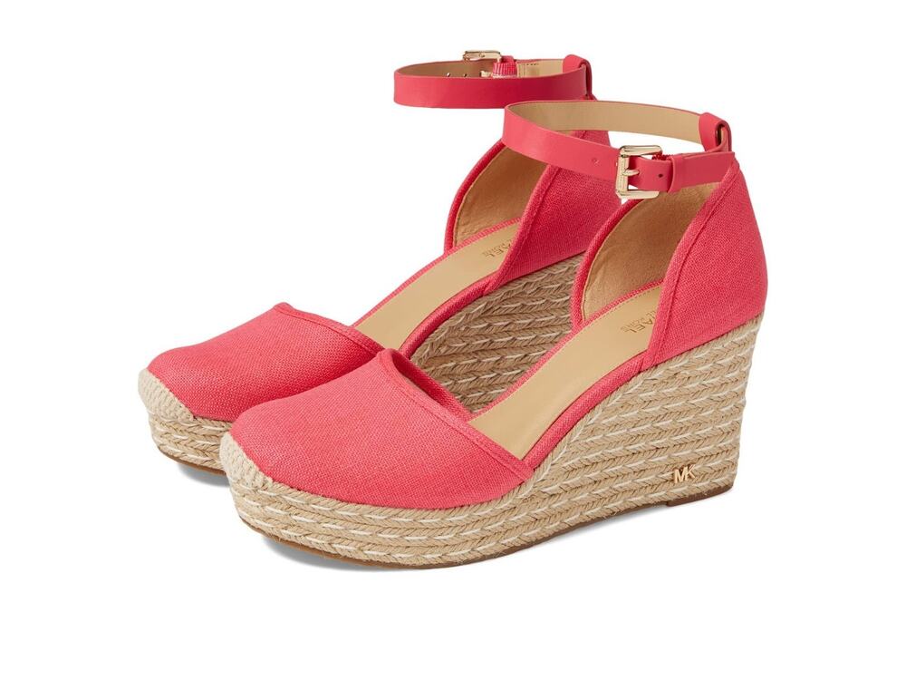 Womens Michael Kors Kendrick Wedge Geranium Espadrille 9 M Signature
